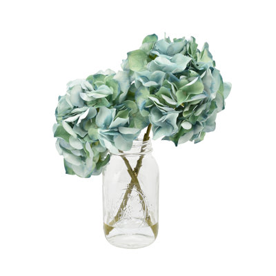 Hydrangea Florals In Mason Jar