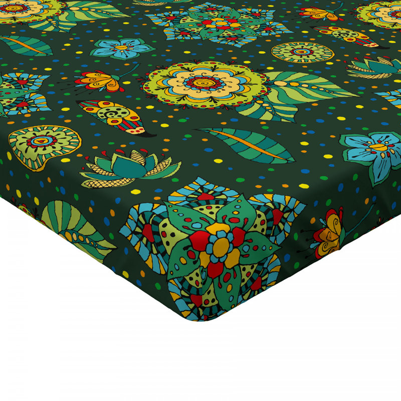 Microfiber Floral Fitted Sheet, Twin XL Fitted Sheet