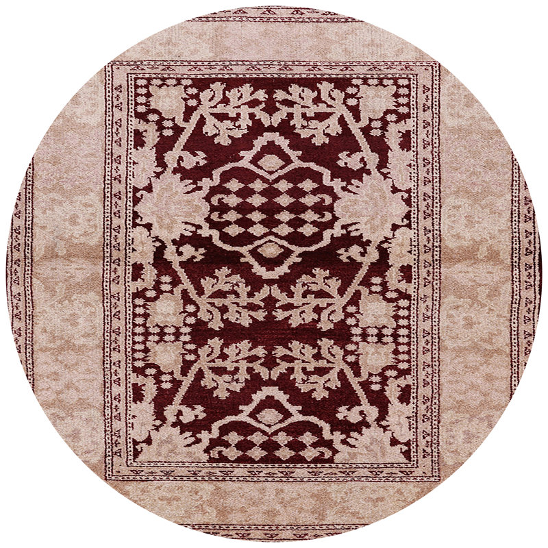 Tapis oriental rouge / beige Arris, Rond 7 pi