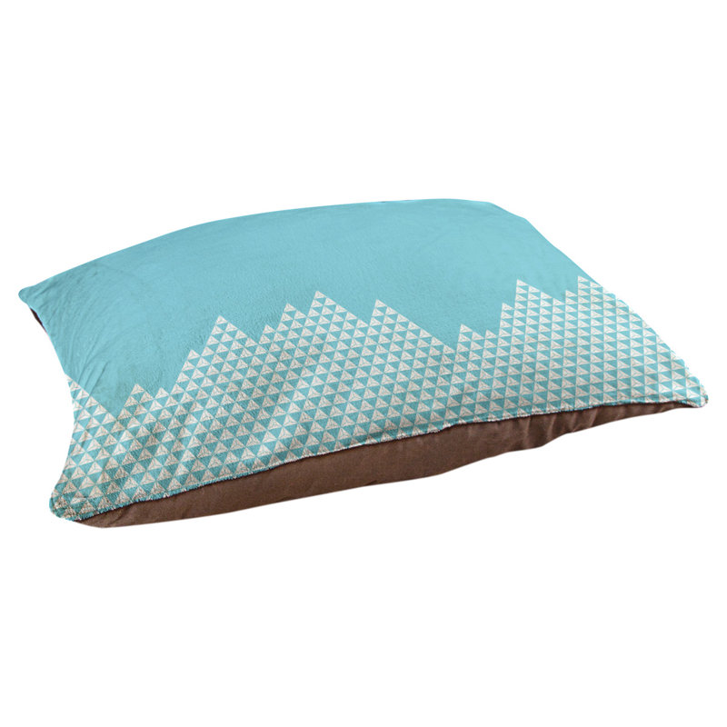 Coussin mountain dog Byrge, Grand (H 14 po x l 42,5 po x P 32,5 po), Bleu ciel et gris