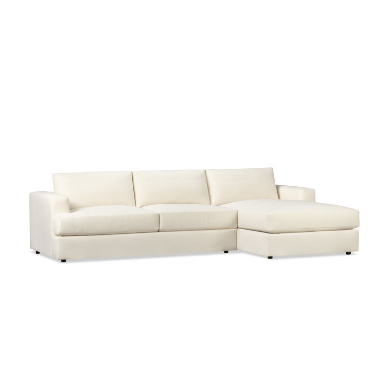 Canapé modulaire 2 pièces Cayden, Natté perle Conversation, Orienté à droite