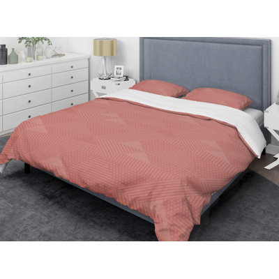 Ensemble de housse de couette en corail rétro triangual rétro-century