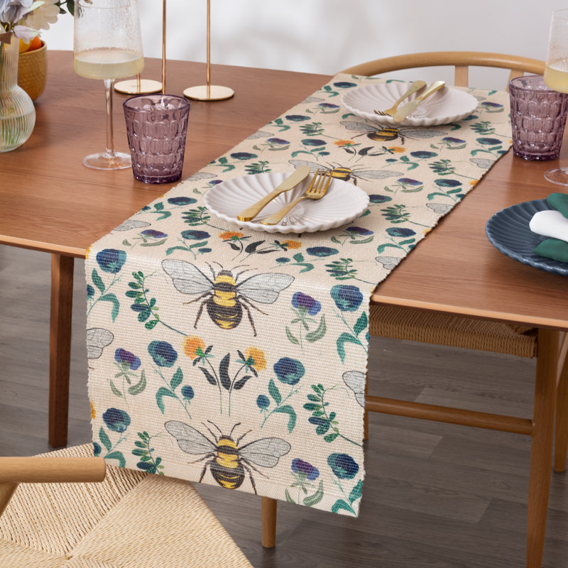 Wild Garden Indoor/Outdoor Large Table Runner, 180" L x 2" W