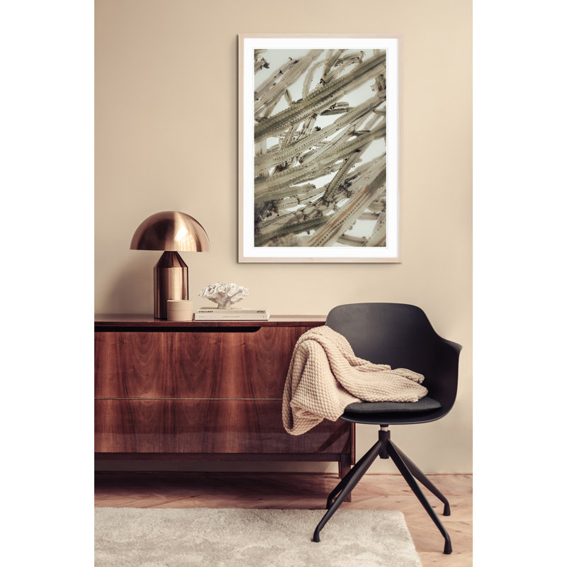 Cactus Abstract, 29" H x 40" W, Black