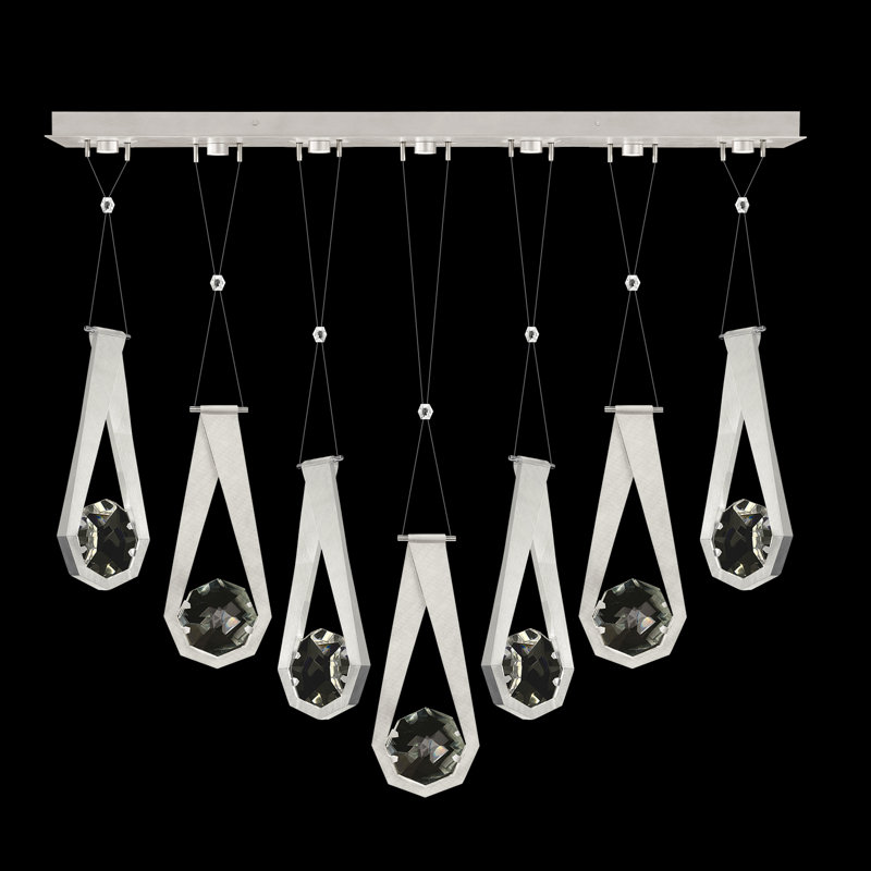 Aria 7 - Light LED Pendant, Brushed Silver