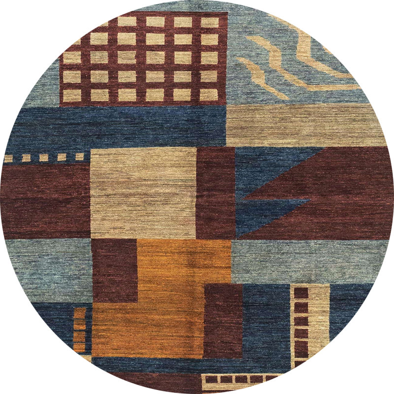 Abstract Indoor Rug, Round 4'