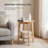 2-Tier Round Side Table with Tapered Legs, Small End Table for Living Room, Bedroom-1692382007