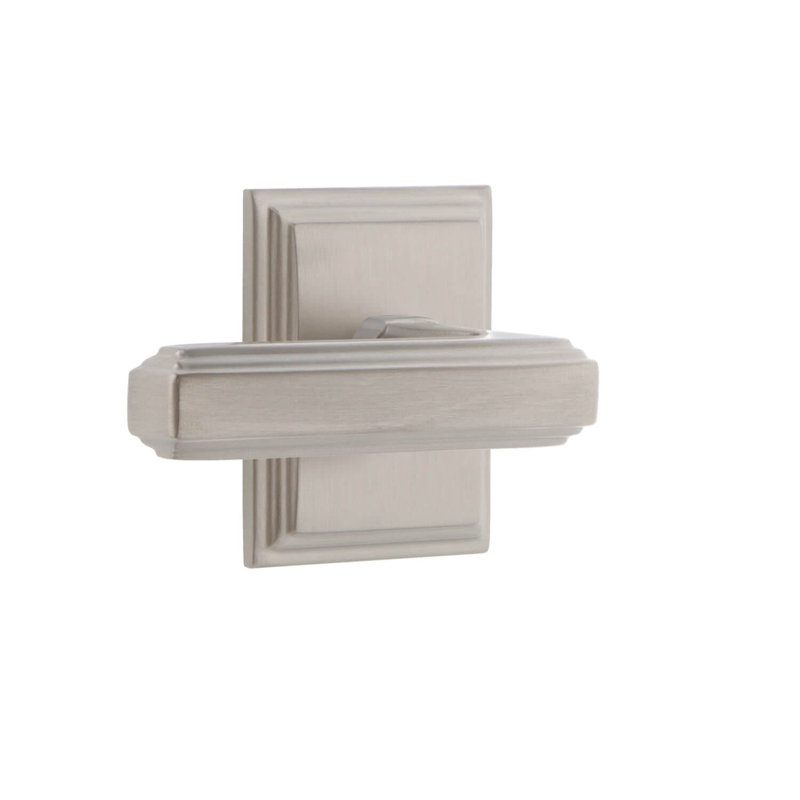 Rosace double Grandeur Carré, Nickel satiné