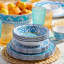 Porto 12pc Melamine Dinnerware Set for 4 – artistically designed Talavera Tile Art, Turquoise Blue Yellow Mandala, Shatterproof Outdoor Plates Bowls, Mediterranean Patio Dining, Poolside Entertaining Magic