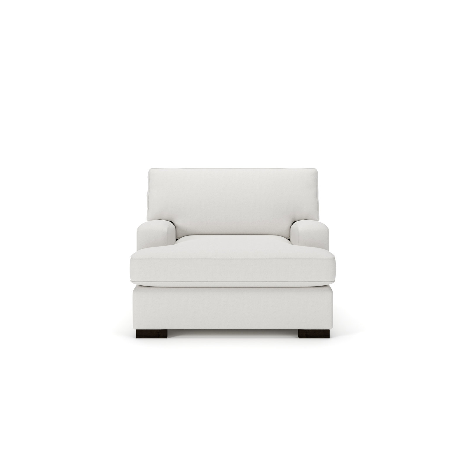 Brooklyn 46" Oversized Upholstered Chair, Macarena Beige Basketweave