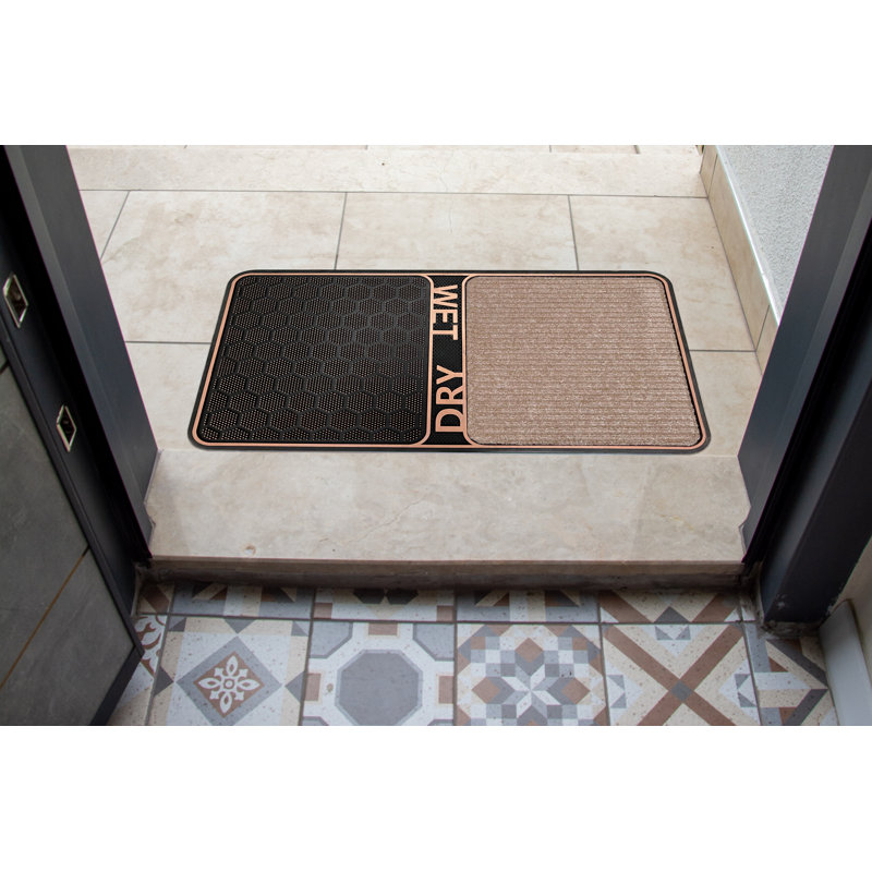 Tapis de sol 2 en 1 pour nettoyage à sec de chaussures - 18 x 32 antidérapant - Lavable à la machine - Tapis de rangement