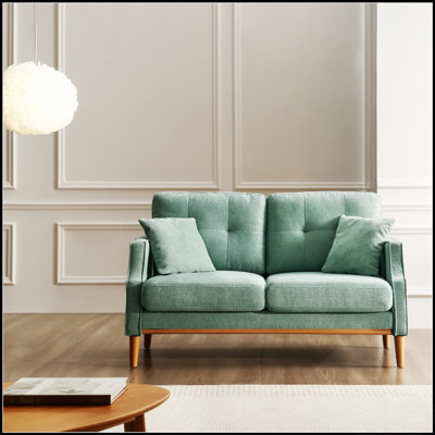 Causeuse 2 places - Tissu imperméable, chargement USB, capitonnage à boutons - Canapé Living