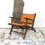 Chaise longue rembourrée en cuir véritable Nettleton