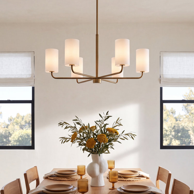 Vivien Vincente 6 - Light Chandelier, Matte Black, No