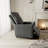 Chenille Fabric Recliner Chair for Adults - Manual Push Back Reclining Sofa with Sturdy Metal Frame, Overstuffed High-Density Foam, Adjustable Footrest for Living Room, Home Theater-129761808-129761811
