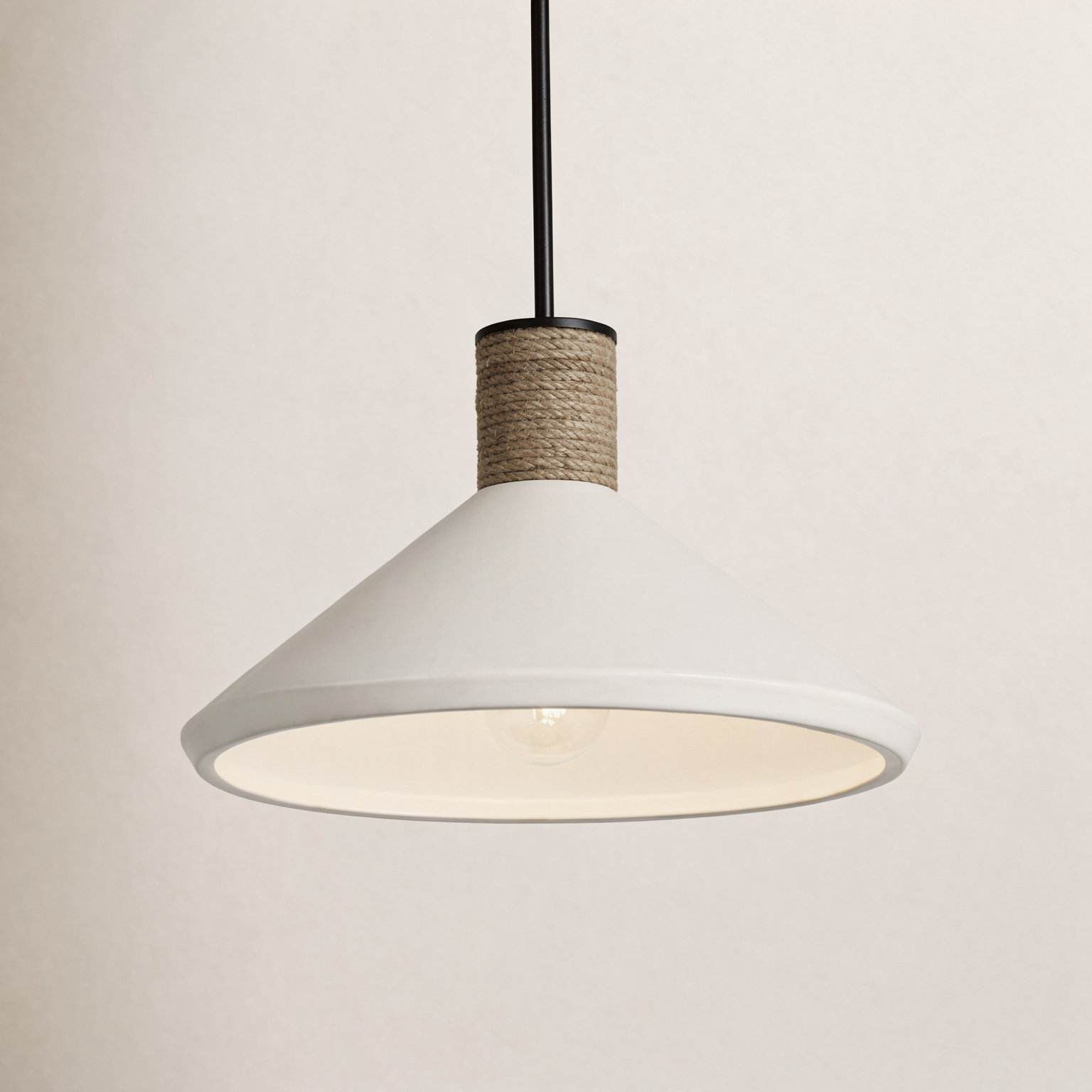 Gwenelle Single Light Ceramic Dimmable Pendant