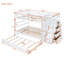 Lit superposé avec lit gigogne, escalier de rangement et tiroirs - Structure en bois massif pour enfants et adolescents-1330360138-1330360141