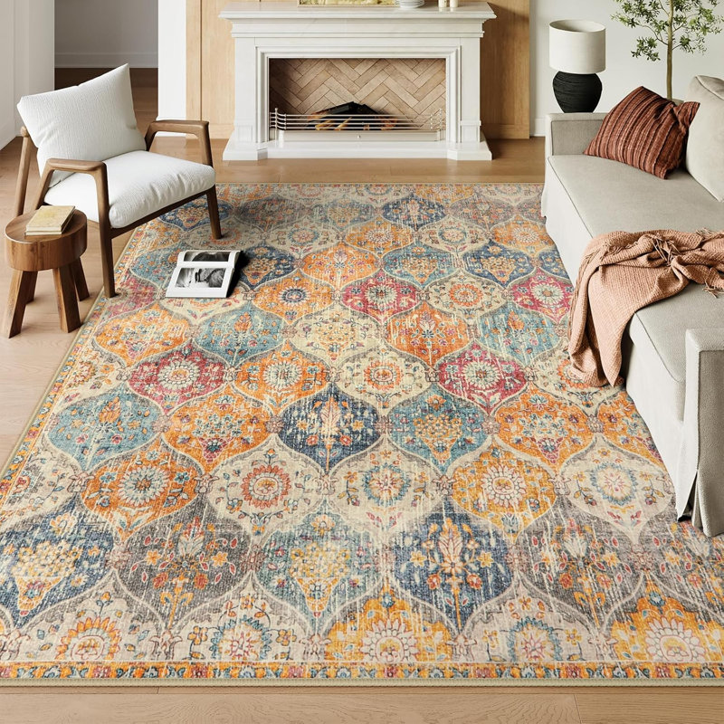 Moroccan Washable Area Carpet
