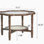 Table basse à 2 niveaux avec rotin