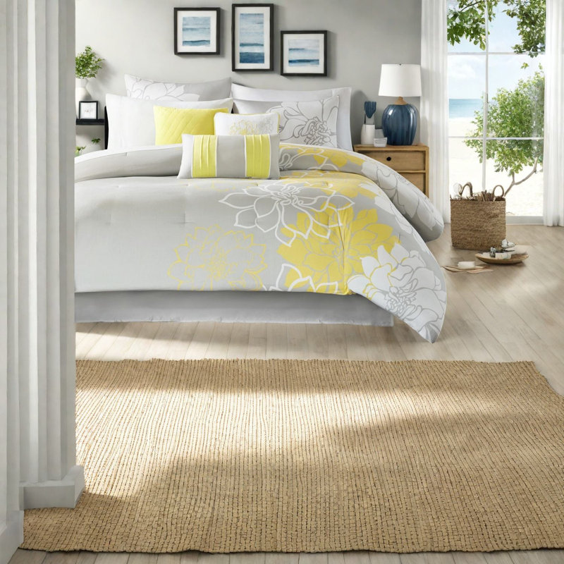 Luxurious Cotton Bedding Sets, Polyester Filled, Floral Elegance For Home