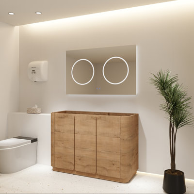 Base de meuble-lavabo autoportant 48 po avec portes à fermeture douce