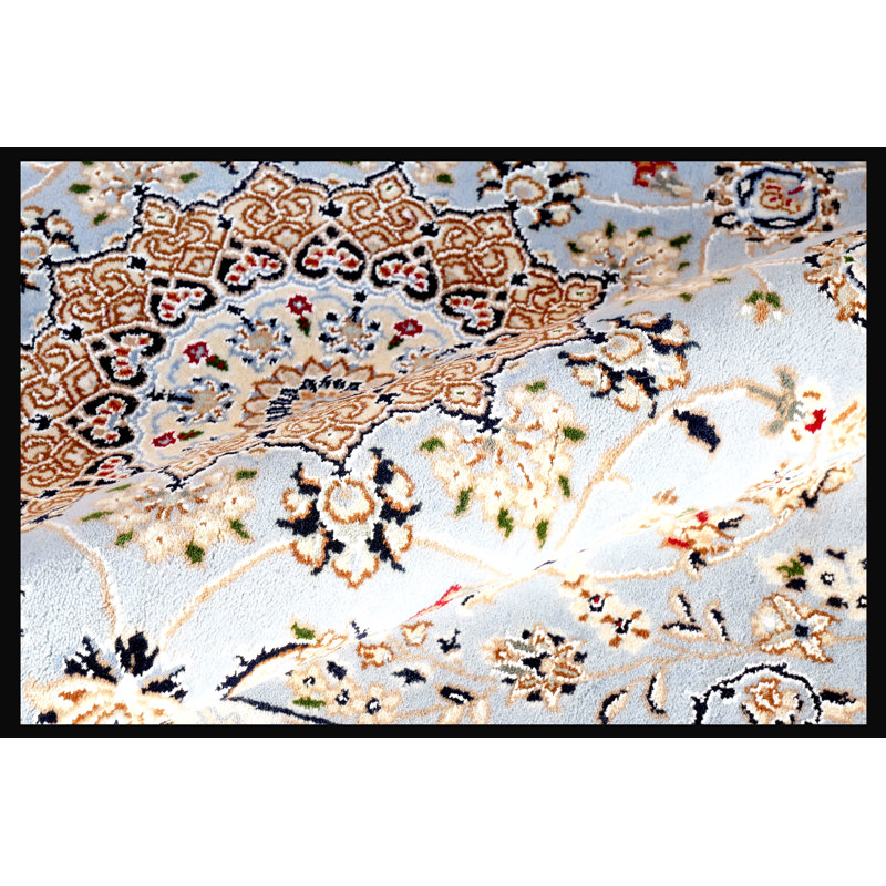 Walton Oriental Area Rug in Light Blue/Beige/Light Brown