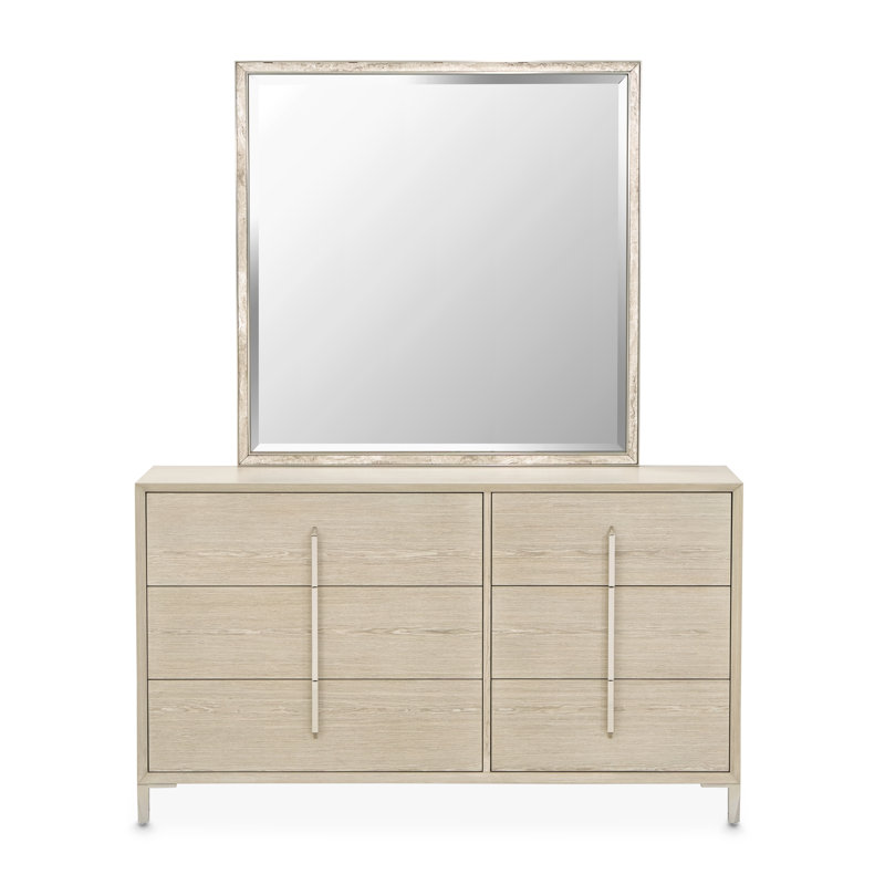 Lotus Bay Small Dresser With Mirror - Sand