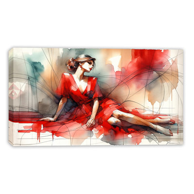 Elegant Contemplation Wrapped Canvas Wall Art