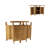 Kezia Rectangular Teak Folding Outdoor Bar Table , 70'' in. W 24'' in. D