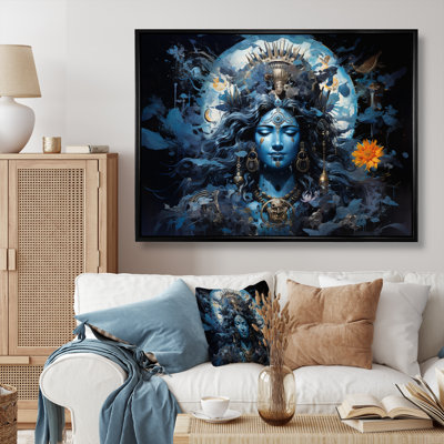 Hindouisme Shivas cobalt cosmique I sur toile