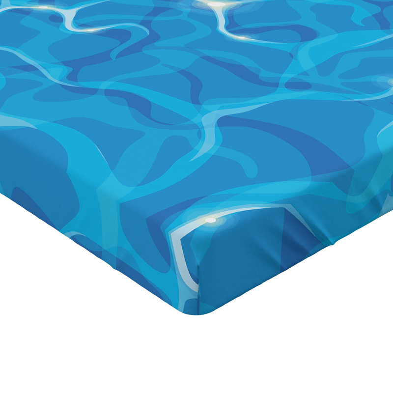 Drap-housse Ambesonne, paquet de 2, Drap-housse de taille très grand, Blanc / bleu / turquoise abstrait