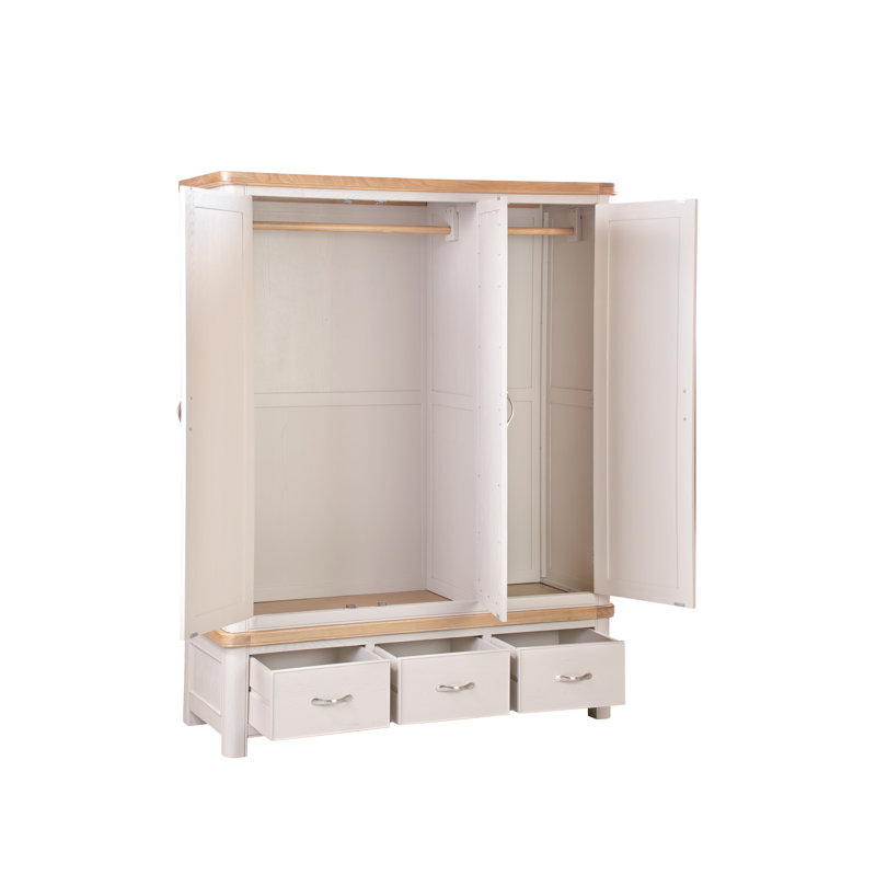 Comfrey 3 Door Wardrobe, Grey
