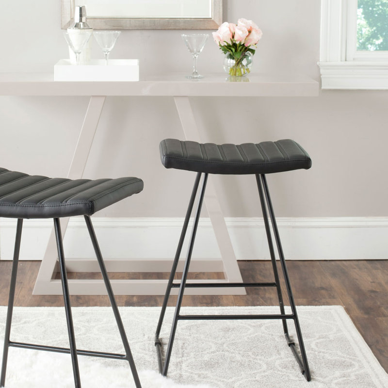 Tabouret de bar et de comptoir Kamyrie, Noir, Tabouret de bar (assise de 30 po de hauteur)