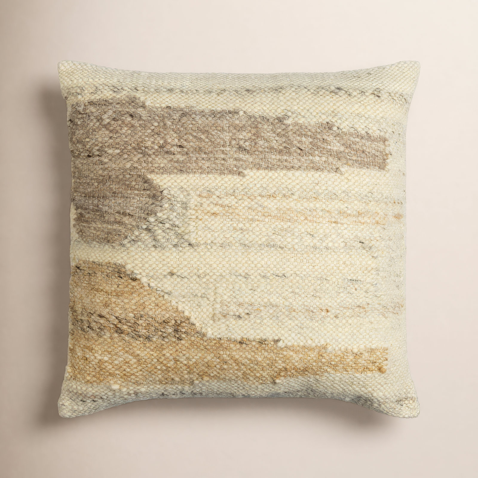 Dia Wool Pillow Cover, 18" H x 18" W, Down Blend