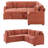 81.9" L-Shaped Sectional Sofa Bed with Storage – Chenille Upholstered Convertible Sleeper, 4-Seat Modular Couch with Hidden Compartment & Throw Pillows for Living Room-1986708425