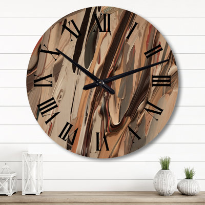 Horloge murale en bois massif Alyis