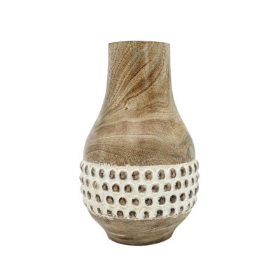  Vase en perles de bois