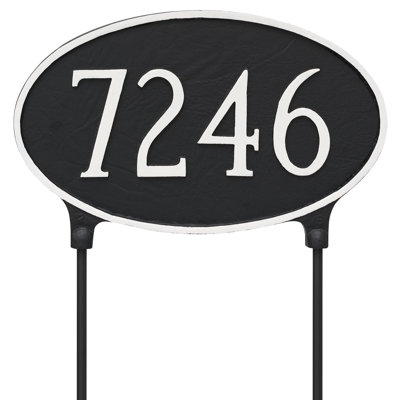 Enseigne d’adresse pour pelouse sur 1 ligne