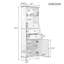 Grande armoire de rangement avec 3 tiroirs et tablettes réglables pour la salle de bain-115327409