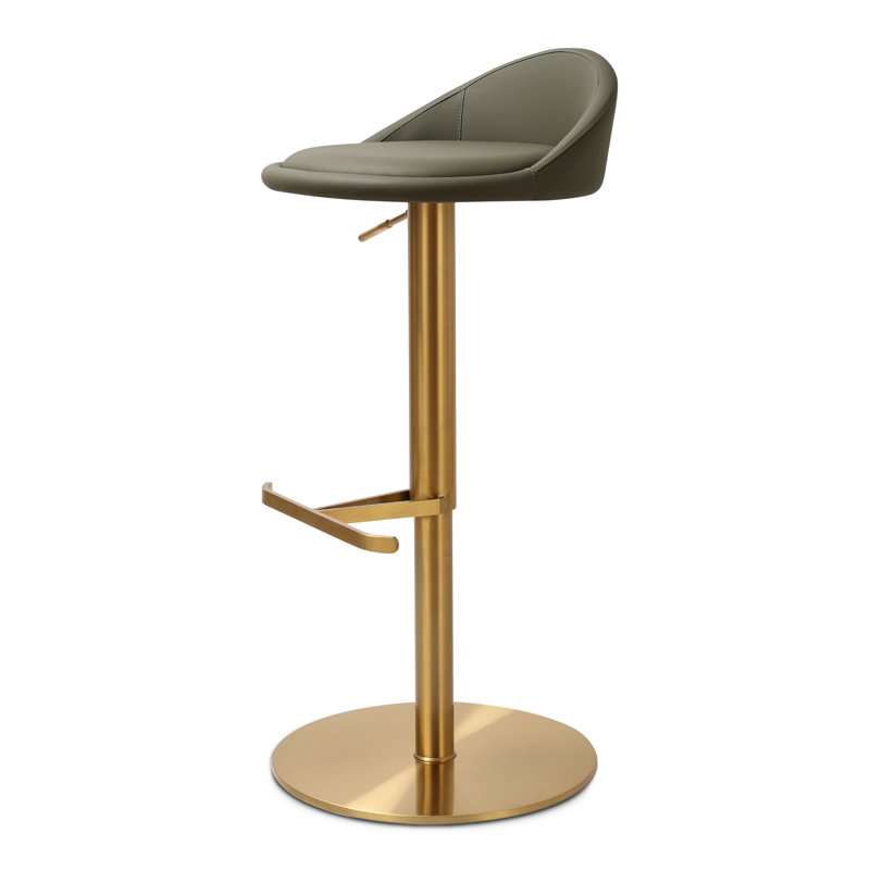 Tabouret de comptoir pivotant Vito, Vert Fiori