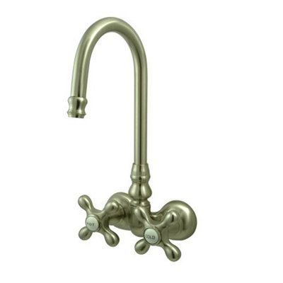 Hot Springs Double Handle Wall Mounted Clawfoot Tub Faucet