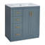 Meuble-lavabo chic avec lavabo en céramique durable et espace de rangement abondant-1161905216