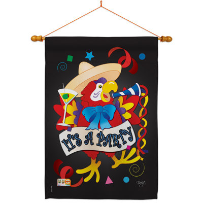 Double Sided 40'' H x 28'' W Polyester Birthday Flag Set