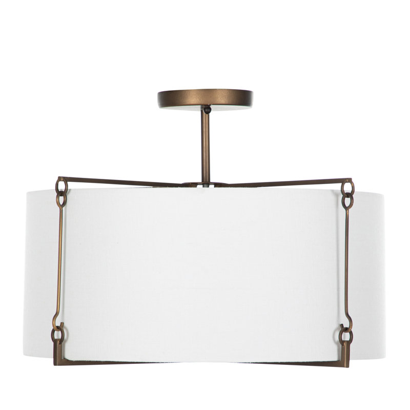Theresa Semi Flush Mount, Matte Bronze