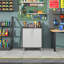 Armoire de rangement en métal robuste avec roulettes - Armoire de rangement pour outils robuste et durable pour les solutions de rangement de garage, de bureau et de maison