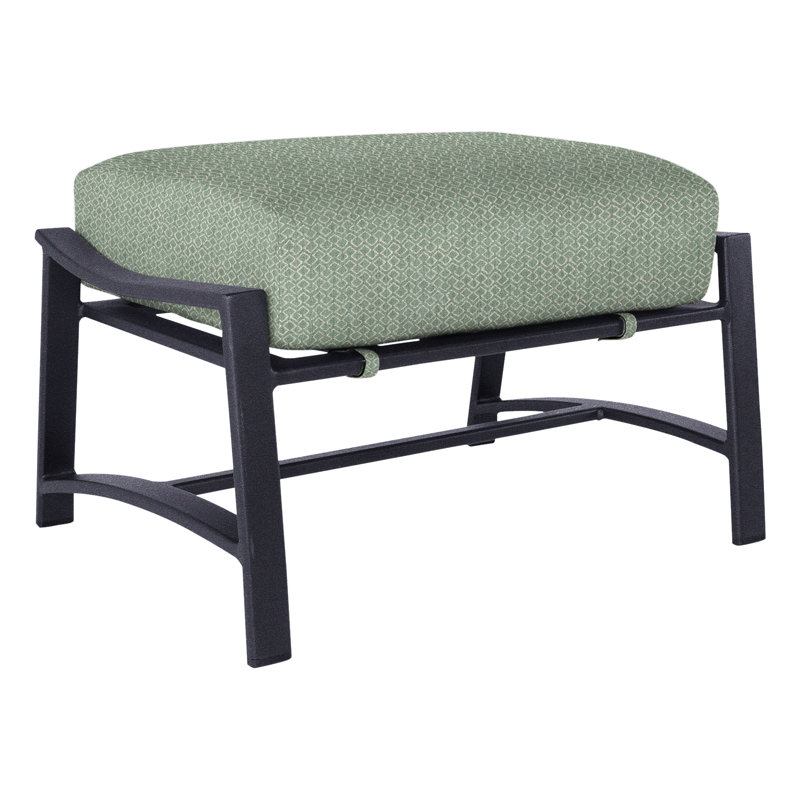Avana Outdoor Ottoman, Graphite, Alcazar Redwood