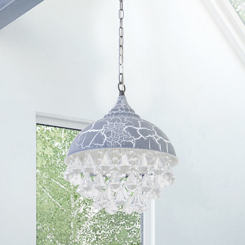 Luminaire suspendu en dôme simple à 1 lumière Theodora