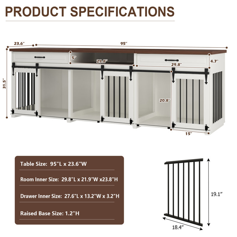 Gelatt Furniture Style Crate with 3 Doors