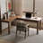 Walnut L-Shaped Solid Wood Writing desk with drawers desk-774418804-774418807