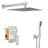 Bathroom Rain Shower System, 12 Inch Rainfall Shower Head with Handheld Spray And Pressure-Balanced Valve, Wall Mount Shower Head and Handle Set-125128745